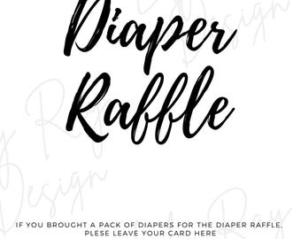Baby Shower Game | Diaper Raffle  | Invitation Cards | Table Sign | Printable | Boy | Girl |