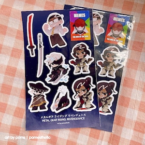 MGR Metal Gear Rising Revengeance Kiss Cut Sticker Bogen + Memes the DNA of the Soul Die Cut Glossy Sticker