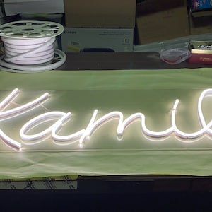 Kamila light up sign neon sign custom neon sign last name sign bon appetit sign led sign baby shower decoration welcome birthday Party Sign
