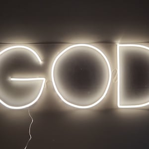 GOD neon sign light up sign neon sign custom neon sign last name sign bon appetit sign baby shower decoration welcome birthday Party Sign