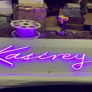 Kasirey sign light up sign neon sign custom neon sign last name sign bon appetit sign baby shower decoration welcome birthday front doorSign
