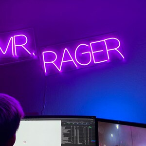 Mr. Rager light up sign neon sign custom neon sign   last name sign bon appetit sign led sign flower wall with neon sign neon sign for room