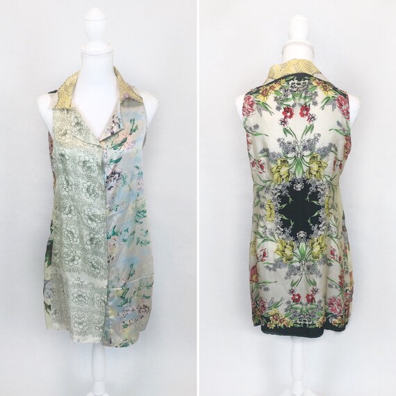Vintage Precious Threads Silk Blouse, Scarf Blouse