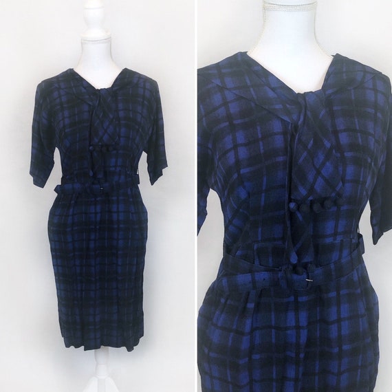 Vintage Plaid Dress, Homemade Plaid Dress Matching