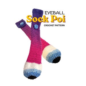 sock Poi, flow pattern, crochet toy