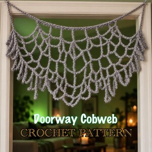 Cobweb Garland, crochet pattern diy, summerween, Halloween spooky decor, easy diy, pdf tutorial