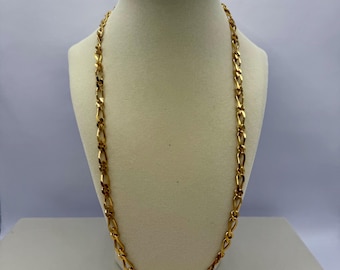 Signed Monet Fígaro Chain 1980s New Old Stock