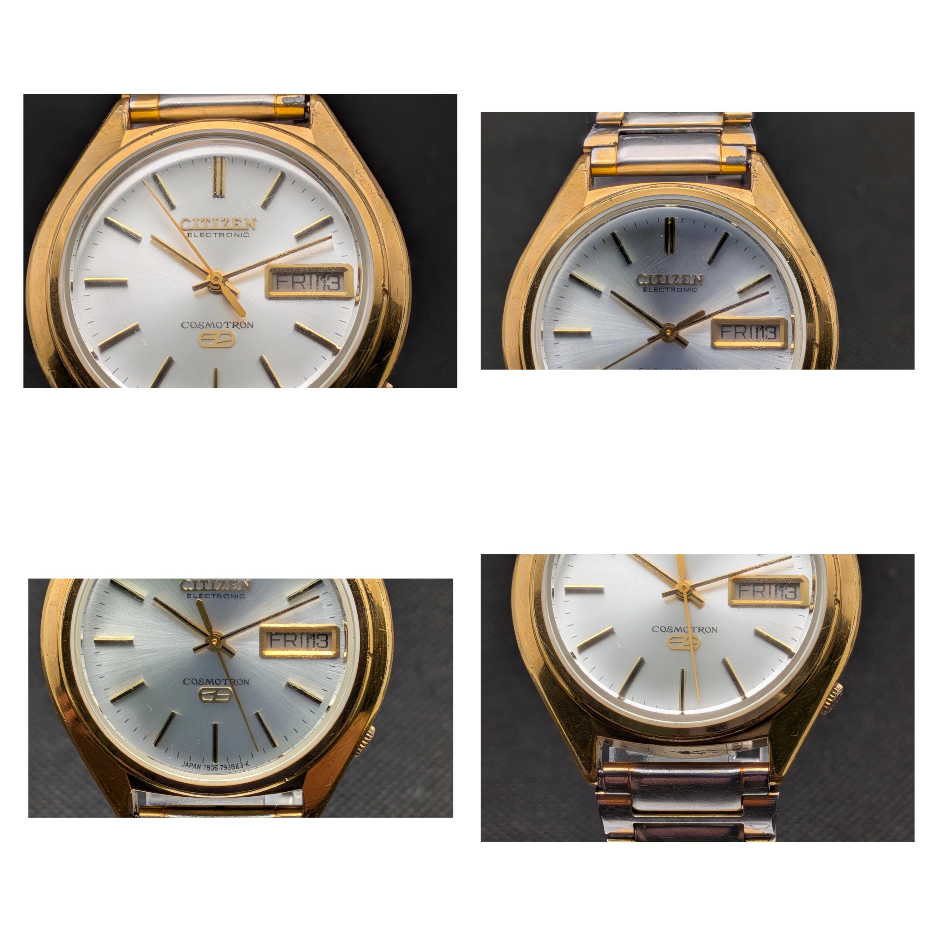 ハヤト CITIZEN COSMOTRON 腕時計 Citizen Cosmotron Rare 1975 Vintage Electronic Hi Beat Gold Plated