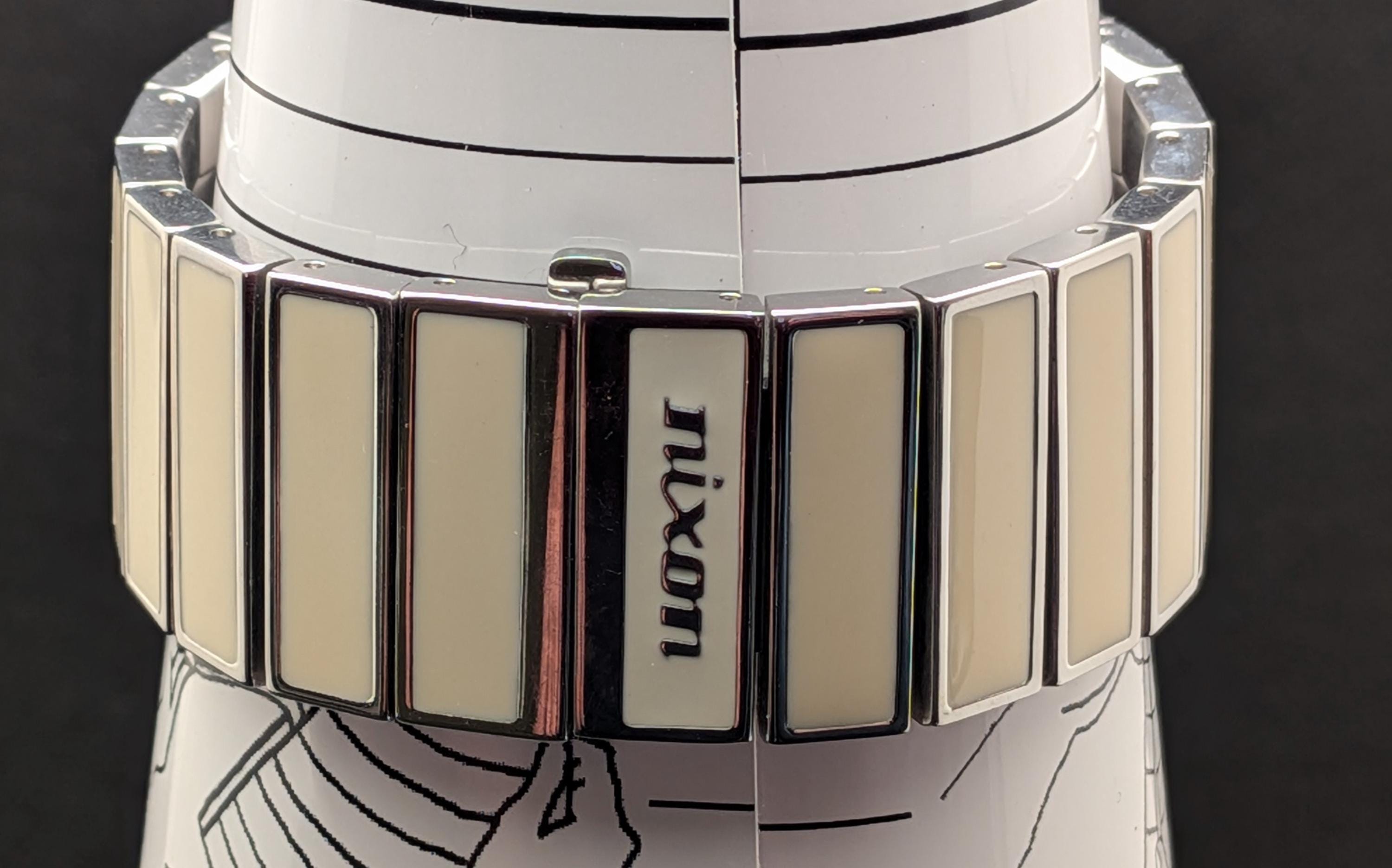 Nixon Rotolog Ivory Inlay Direct Time Technology Surf Skater 