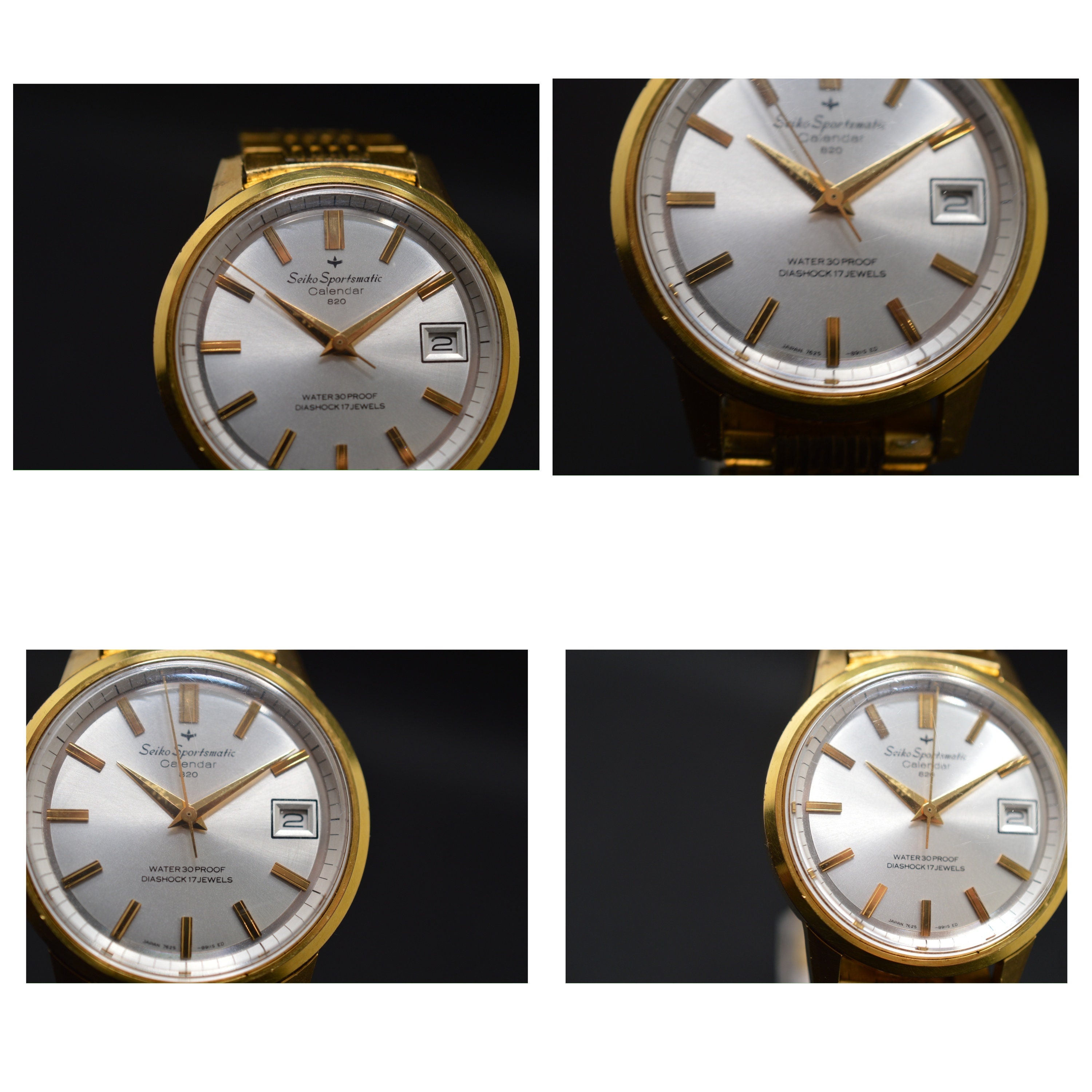 Seiko Sportsmatic Calendar 820 Gold 60s Vintage Watch From