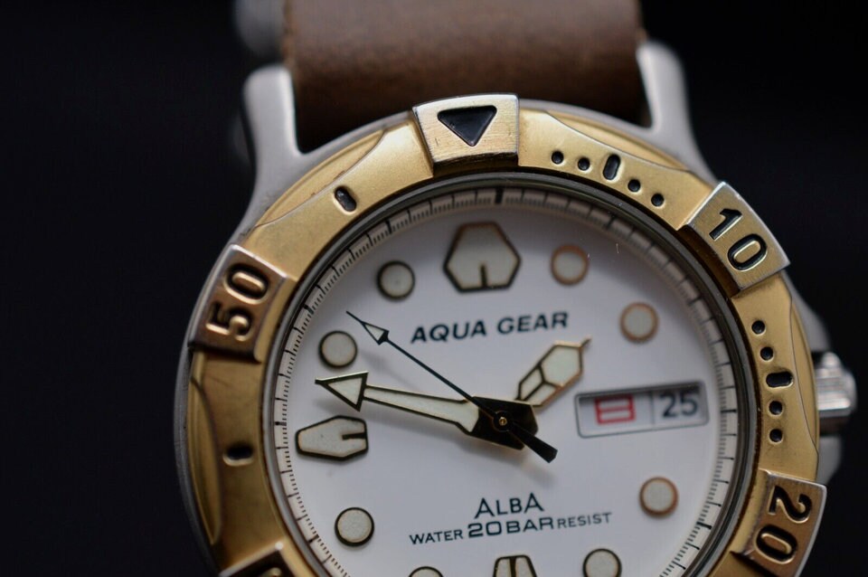 Seiko Alba Aqua Gear Vintage 90s Diver From Japan - Etsy