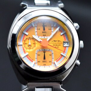 Vintage Seiko ALBA AKA Chronograph Orange Three Dial From Japan - Etsy