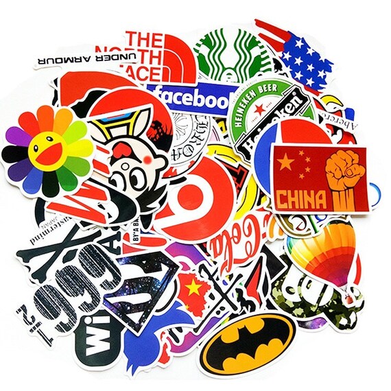 Stickers Spoof Graffiti 50 Pcs Vsco Packs Waterbottle Etsy