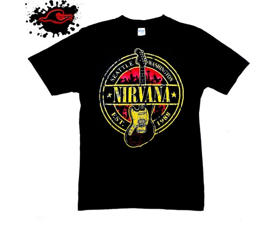 Nirvana - Guitar - Vintage Imported Band T-shirt - Etsy
