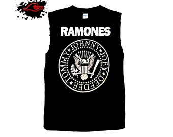 Ramones - Vintage Logo - Official Frayed-Cut Modified Singlet