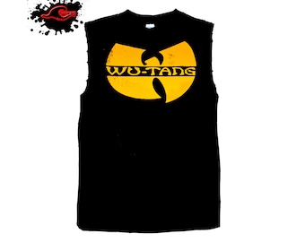 Wu-Tang Clan - Vintaged Classic Logo (Restocked) - Frayed-Cut Modified Singlet