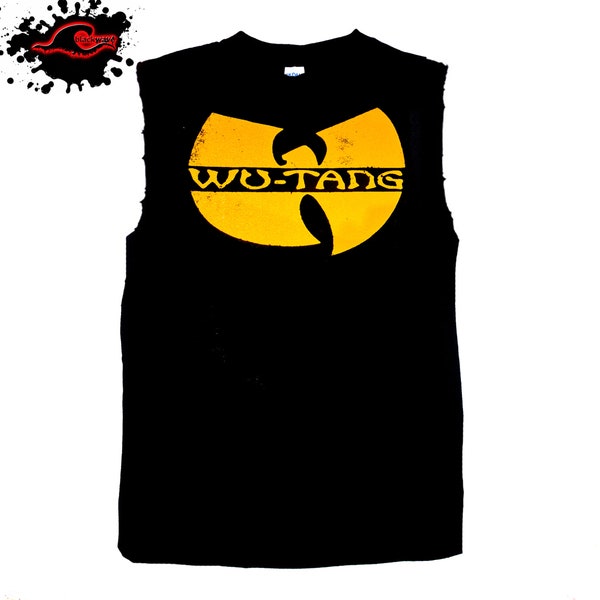 Wu-Tang Clan - Vintaged Classic Logo (Restocked) - Frayed-Cut Modified Singlet