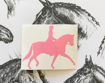 Dressage Rider Decal - Equestrian Gift, Trot Horse Sticker, Waterproof, Weatherproof, Tack Room, South Horse