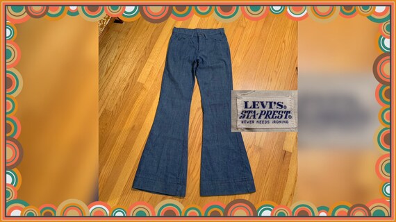 Vintage 60s Big E ~ LEVI'S Jeans. Cuffed Bell Bott