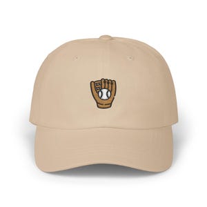 Baseball Mitt Dad Hat | Classic Embroidered Baseball Mitt Dad Cap | Baseball Mitt Hat