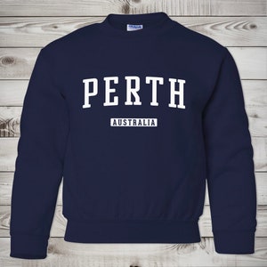 Perth Sweatshirt for Kids | Perth Australia Youth Crewneck Sweatshirt ...