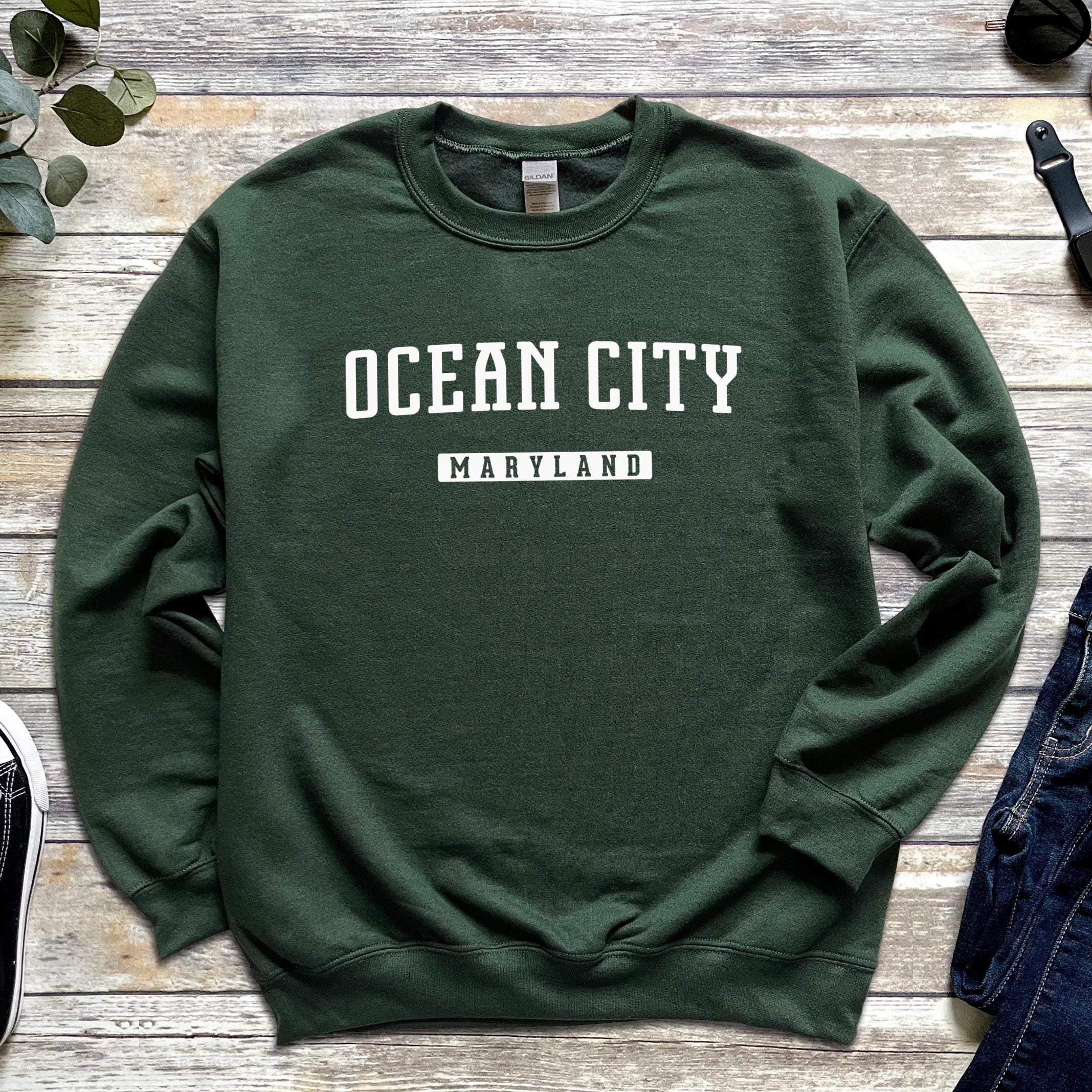 Ocean City Sweatshirt | Ocean City Maryland Crewneck Sweatshirt - Etsy