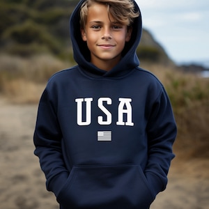 USA Kids Hoodie | USA Youth Pullover Hoodie | USA Teen Hoodie