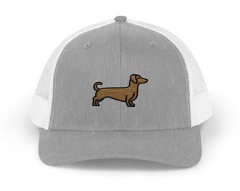 Dachshund Trucker Hat | Embroidered Dachshund Trucker Hat | Dachshund Hat