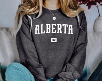 Alberta Sweatshirt | Alberta Kanada Sweatshirt mit Rundhalsausschnitt