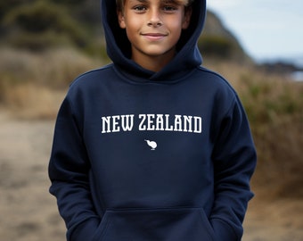 New Zealand Kids Hoodie | New Zealand Kiwi Youth Pullover Hoodie