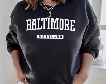 Baltimore Sweatshirt | Baltimore Maryland Crewneck Sweatshirt