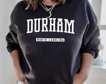 Durham-sweater | Durham North Carolina-sweater met ronde hals
