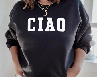 Bluza Ciao | Bluza z okrągłym dekoltem Ciao | Włoskie pozdrowienia, wakacje we Włoszech