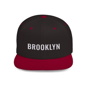 Brooklyn Flat Bill Hat | Embroidered Brooklyn Flat Bill Snapback | Brooklyn Hat