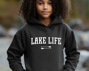 Lake Life Kids Hoodie | Lake Life Youth Pullover Hoodie | Camping, Lake House