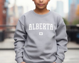 Alberta Kinder Sweatshirt | Alberta Kanada Jugend Rundhals-Sweatshirt