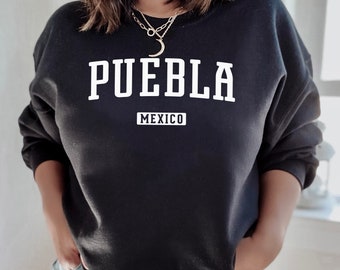 Puebla Sweatshirt | Puebla Mexico Crewneck Sweatshirt | Zócalo, Puebla Travel