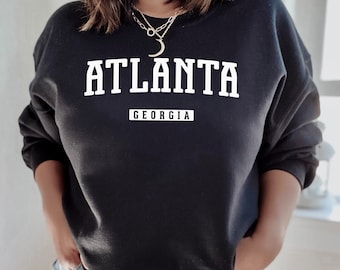 Atlanta Sweatshirt | Atlanta Georgia Crewneck Sweatshirt | ATL, 404, A-Town