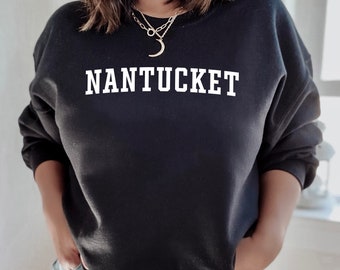 Nantucket-tröja | Nantucket Massachusetts klassisk rundhalsad tröja