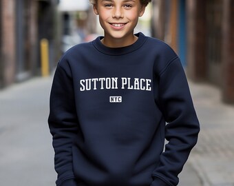 Sutton Place Kids Sweatshirt | Sutton Place NYC Youth Crewneck Sweatshirt