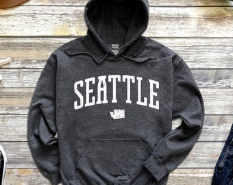 Seattle Hoodie | Seattle Washington Vintage Pullover Hoodie