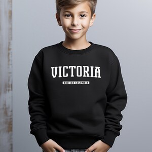 Victoria Sweatshirt for Kids | Victoria BC Youth Crewneck Sweatshirt | Canada