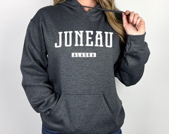 Juneau Hoodie | Juneau Alaska Pullover Hoodie | Men Women Adult Unisex Hoodie