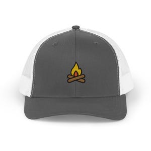Camp Fire Trucker Hat | Embroidered Camp Fire Trucker Hat | Camp Fire Hat