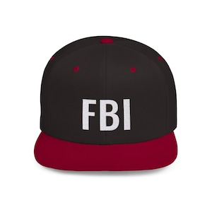 FBI Flat Bill Hat | Federal Bureau  of Investigation | Embroidered FBI Snapback