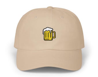 Beer Mug Dad Hat | Classic Embroidered Beer Mug Dad Cap | Beer Mug Hat