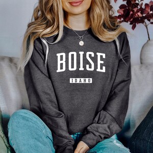 Boise Sweatshirt | Boise Idaho Sweatshirt mit Rundhalsausschnitt