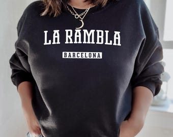 Sudadera La Rambla / Sudadera La Rambla Barcelona con cuello redondo
