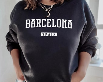 Barcelona Sweatshirt | Barcelona Spain Crewneck Sweatshirt | La Rambla, España