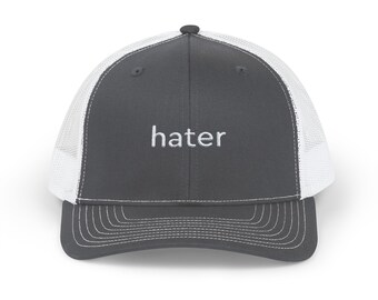 Gorra de camionero Hater / Gorra de camionero Hater bordada / Gorra Hater